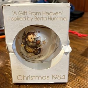 4/$15 Vintage Schmid A gift from heaven 1984 Christmas ornament in original box